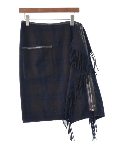 HERMES Knee length skirts corduroy skirt cozy