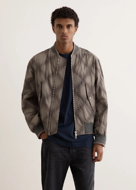 Vilmory Embroidered Jacket Denim Fabric Leather Fabric Suede Fabric