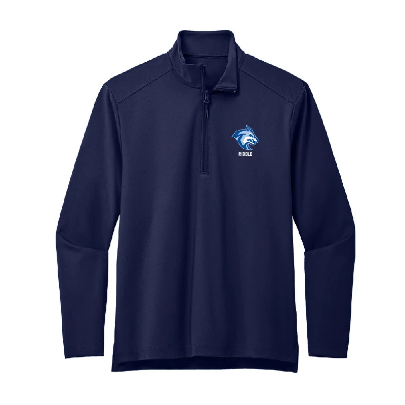 SSU - NCAA Women's Cross Country : Scarlett Riddle - Premium Quarter Zip Jacket Denim Jacket Leather Jacket Suede Jacket SSU - NCAA Women's Cross Country : Scarlett Riddle - Premium Quarter Zip Jacket Denim Jacket Leather Jacket Suede Jacket