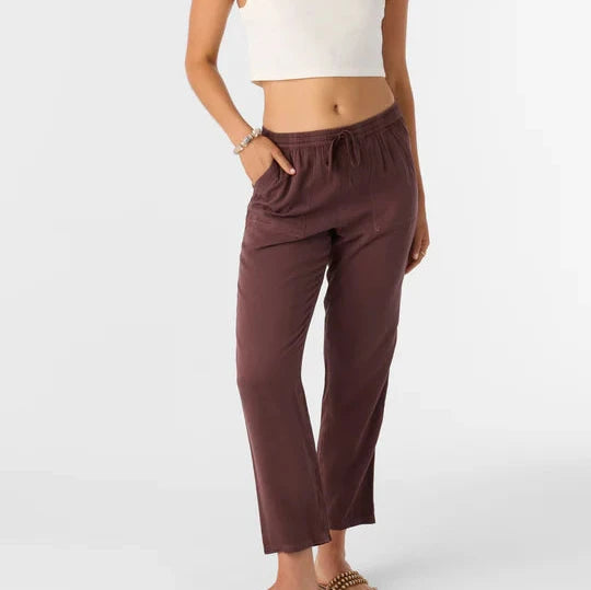 FRANCINA TWILL PANTS Chocolate Classic Bootcut Trousers