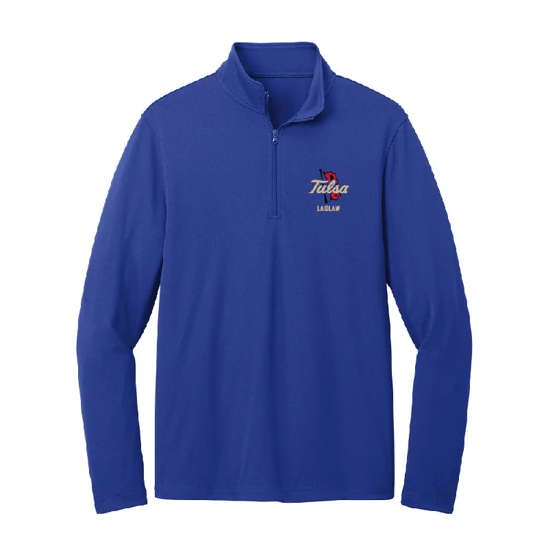 Tulsa - NCAA Women's Cross Country : Matilda Laidlaw - Lightweight Quarter Zip Jacket Stand-Up Collar Roll-Neck Collar Turtle Neck Tulsa - NCAA Women's Cross Country : Matilda Laidlaw - Lightweight Quarter Zip Jacket Stand-Up Collar Roll-Neck Collar Turtle Neck