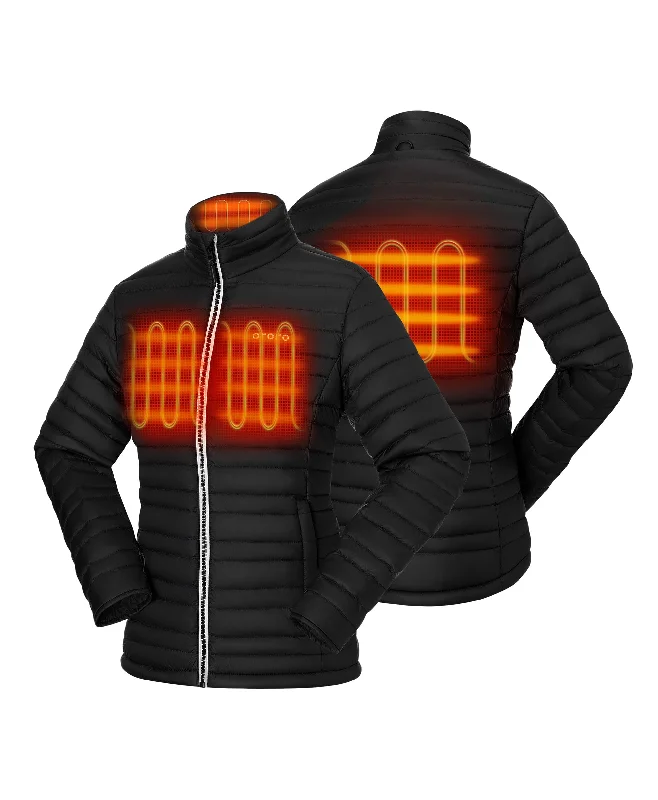 River Ridge Women's 3-in-1 Heated Jacket with Down Liner Ribbed Jacket Pleated Jacket Ruffled Jacket River Ridge Women's 3-in-1 Heated Jacket with Down Liner Ribbed Jacket Pleated Jacket Ruffled Jacket