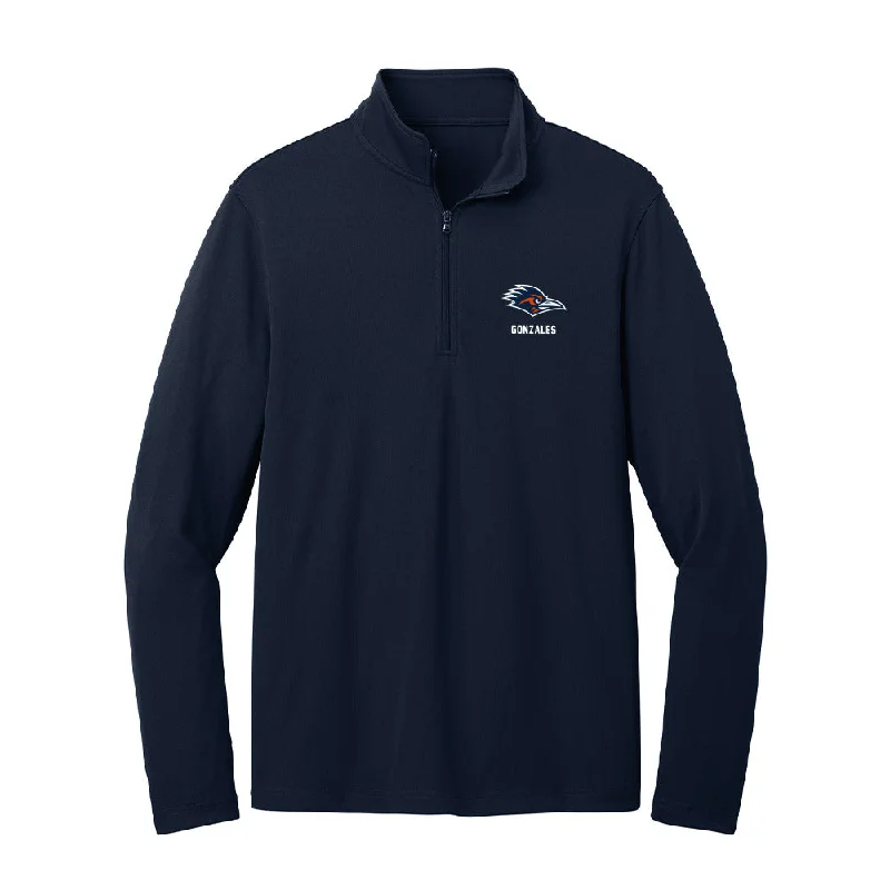 UTSA - NCAA Women's Cross Country : Jadyn Gonzales - Lightweight Quarter Zip Jacket Toggled Jacket Drawstring Jacket Belted Jacket UTSA - NCAA Women's Cross Country : Jadyn Gonzales - Lightweight Quarter Zip Jacket Toggled Jacket Drawstring Jacket Belted Jacket