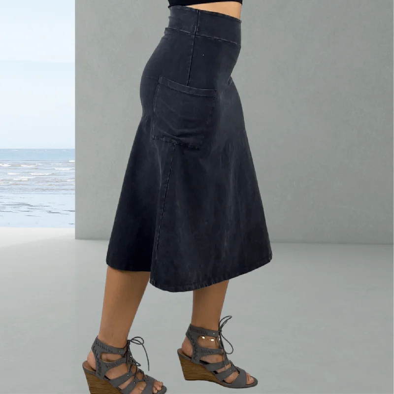 Dark Grey Blue Denim