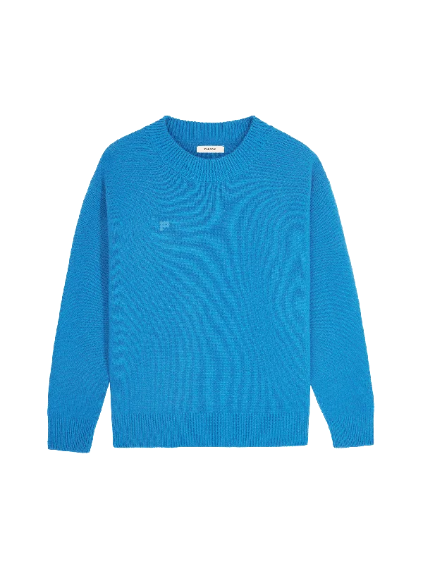 Women's Recycled Cashmere Sweater—cerulean blue Long Sweater Short Sweater Cropped Sweater