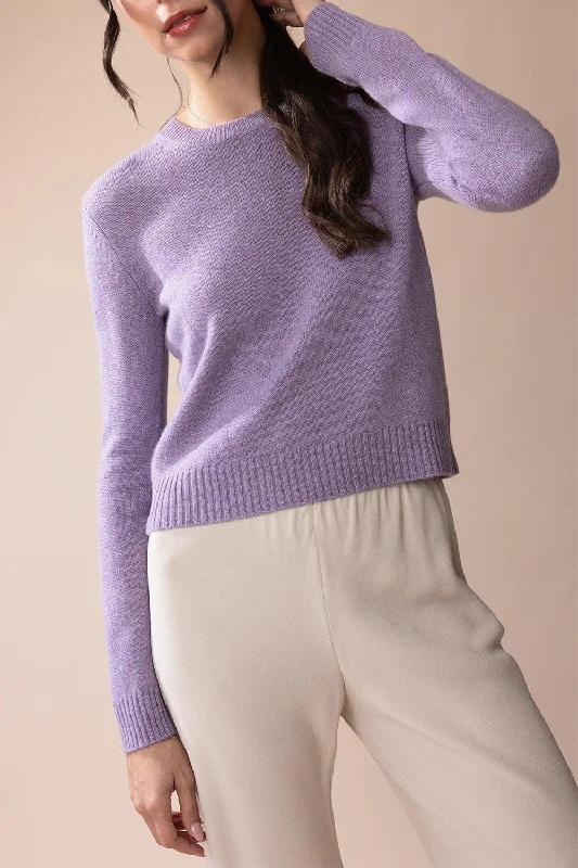 Mable Sweater - Iris Melange Lace Blend Ribbed Blend Corduroy Blend