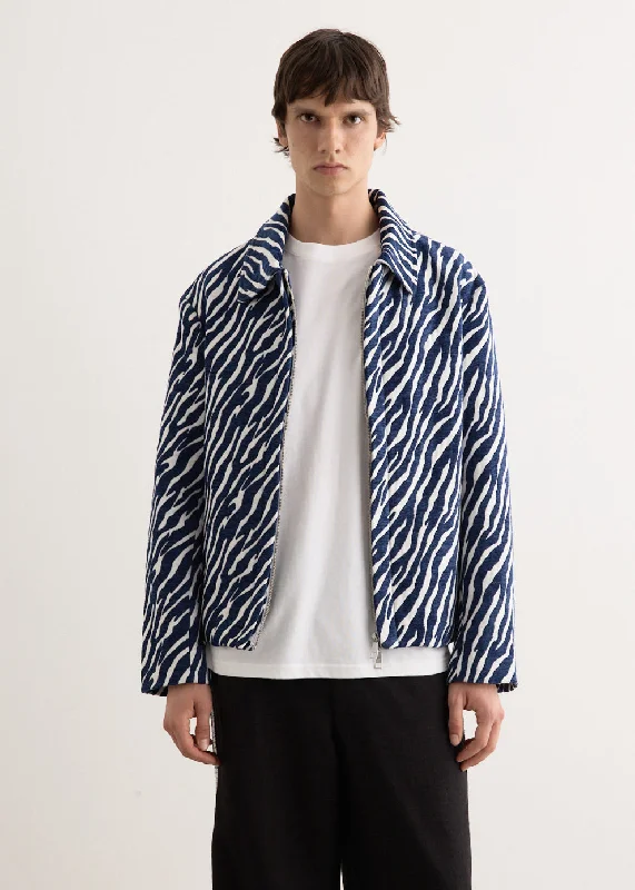 Sea Storm Jacquard Jacket Welt Pockets Slit Pockets Flap Pockets