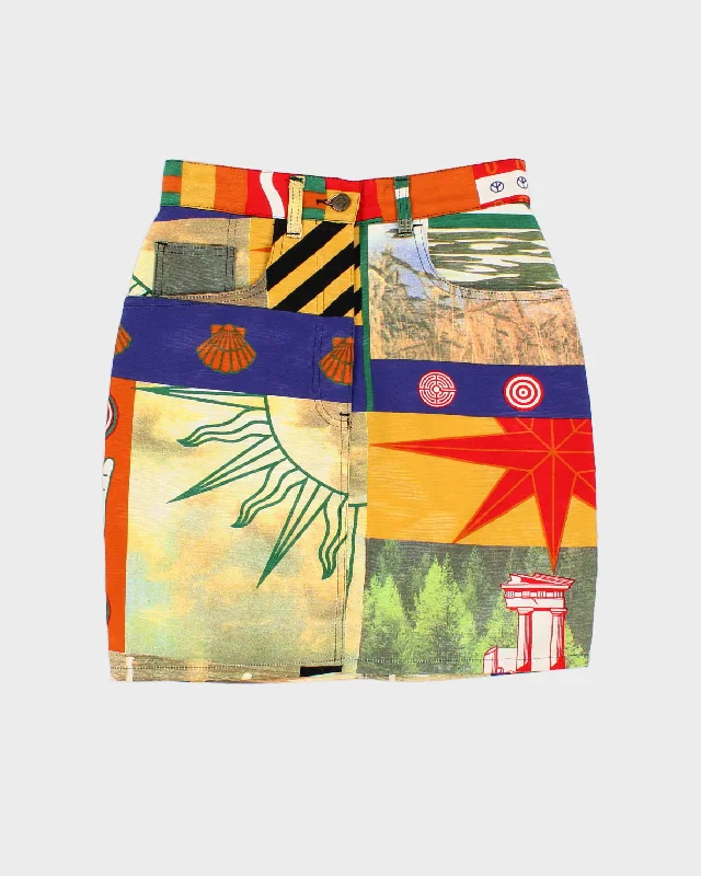Vintage 90s Moschino Patchwork Skirt - S corduroy skirt durable