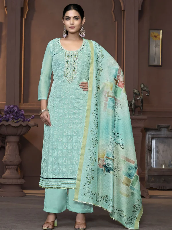 Sea Green Designer Readymade Pant Suit With Printed Hand Work Elegant Palazzo Trousers Sea Green Designer Readymade Pant Suit With Printed Hand Work Elegant Palazzo Trousers