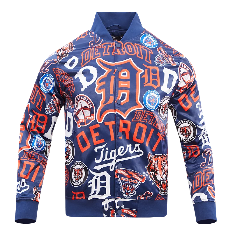 CHAMARRA MLB DETROIT TIGERS AOP SATIN JACKET Knit Jacket Woven Jacket Fleece Jacket