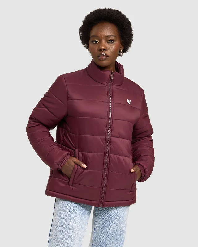 Women's Nina Puff Jacket Plaid Jacket Tartan Jacket Houndstooth Jacket