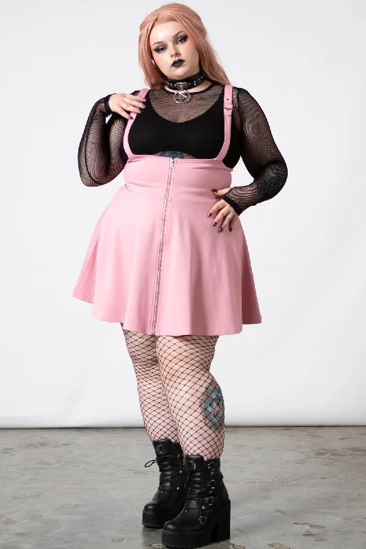 Suspend Me Statement Skirt [PASTEL PINK] [PLUS] ruffled skirt detail