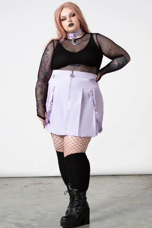 Blaire B*tch Mini Skirt [PASTEL LILAC] [PLUS] lace skirt delicate