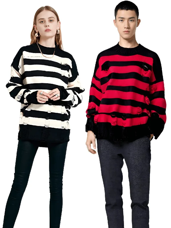 Unisex Oversized Punk Style Sweaters Velvet Chenille Corduroy