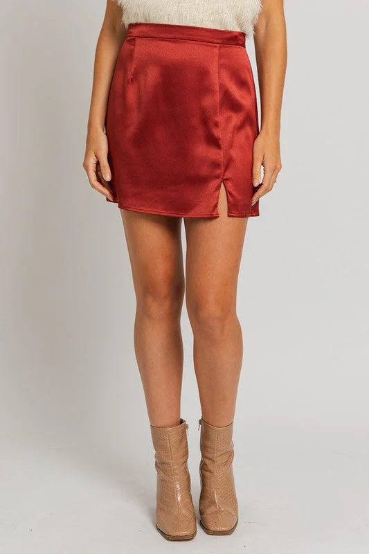Holly Point Slit Mini Skirt - Final Sale lace skirt intricate