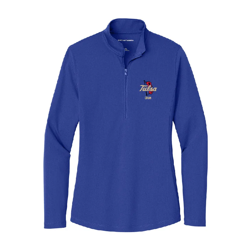 Tulsa - NCAA Women's Cross Country : Makenzie Crum - Women's Lightweight Quarter Zip Jacket Herringbone Jacket Checkered Jacket Solid Jacket Tulsa - NCAA Women's Cross Country : Makenzie Crum - Women's Lightweight Quarter Zip Jacket Herringbone Jacket Checkered Jacket Solid Jacket