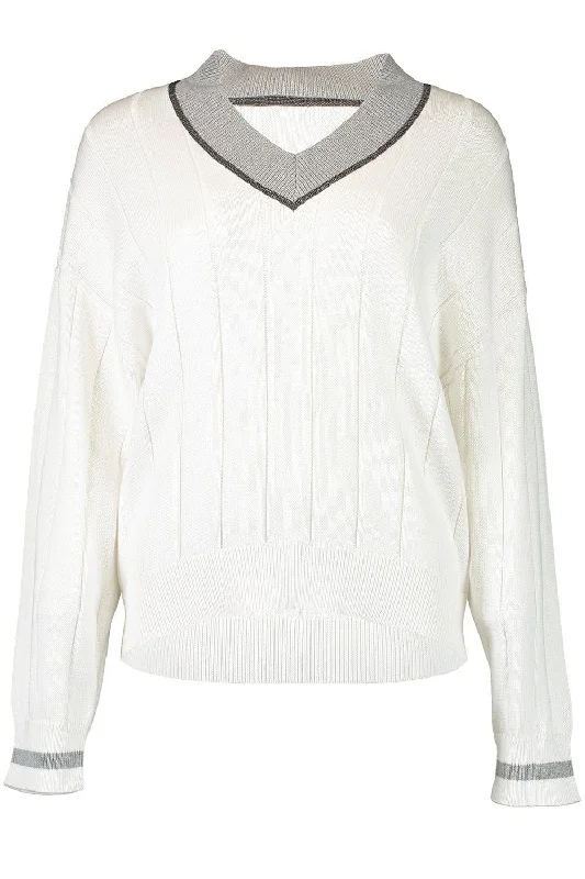 Monili Trim Sport Club Sweater Iron Safe Non-Iron Wrinkle Free