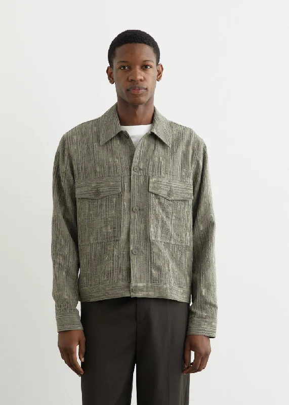 Stereo Jacquard Work Jacket Tailored Jacket Straight Jacket A-Line Jacket