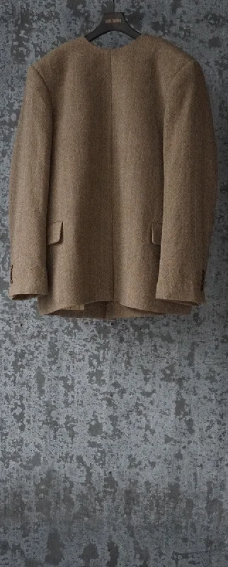 UMA WANG Keen Jacket (Tan) Zip Front Button Front Snap Front