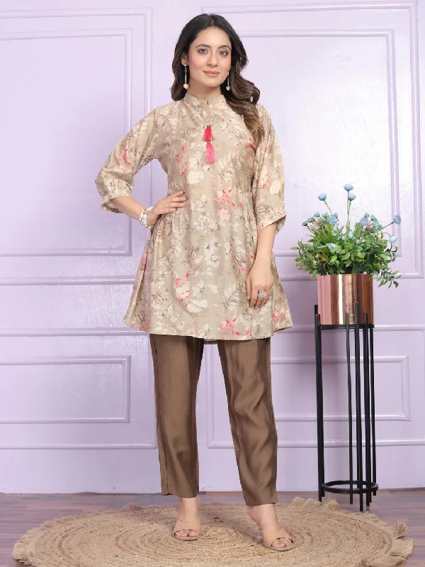 Multi Readymade Designer Pant Suit Without Dupatta Classic Straight Pants