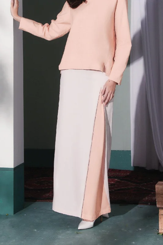 The Bayang Women Inverted Triangle Skirt - Light Pink chiffon skirt delicate