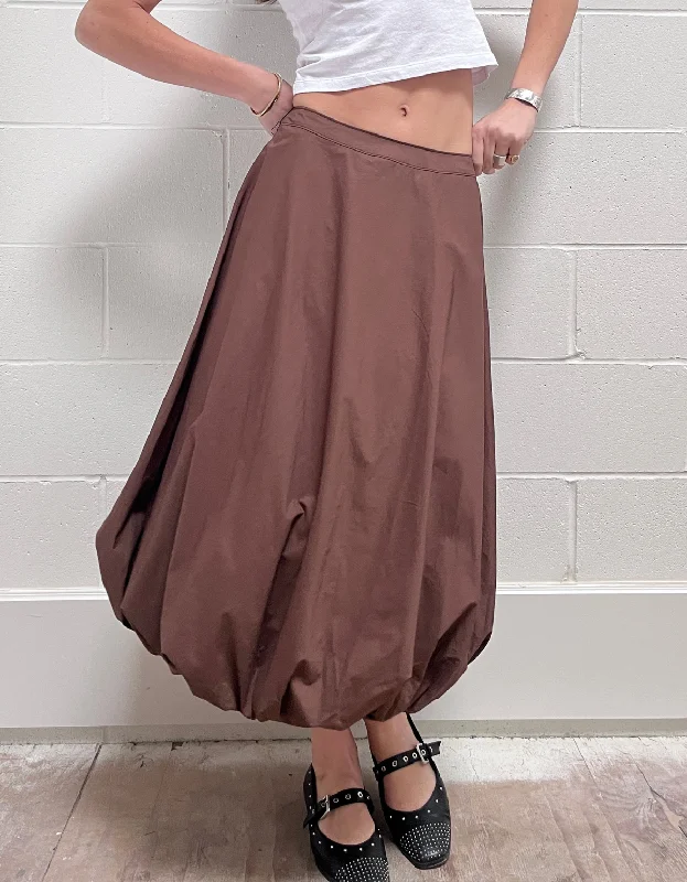 Hart Skirt in Umber Poplin silk skirt elegant