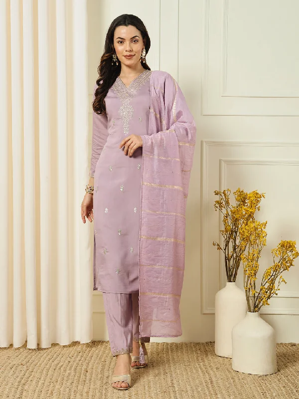 Lavender Classy Designer Readymade Pant Suit With Embroidery WOrk Slim Fit Casual Pants Lavender Classy Designer Readymade Pant Suit With Embroidery WOrk Slim Fit Casual Pants