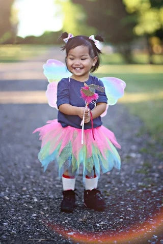 Great Pretenders Tutu -  Neon Rainbow Skirt, Wings and Wand Set cashmere skirt fine