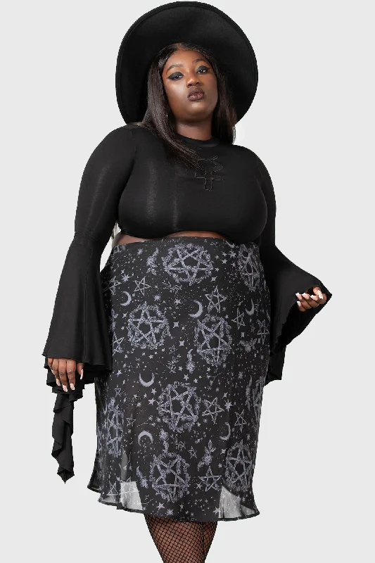 Luella Bias Midi Skirt [PLUS] relaxed fit skirt