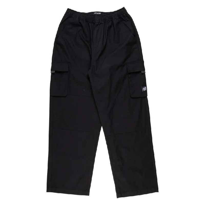Santa Cruz Pant Trooper Cargo - Black Stylish Elastic Waist Pants