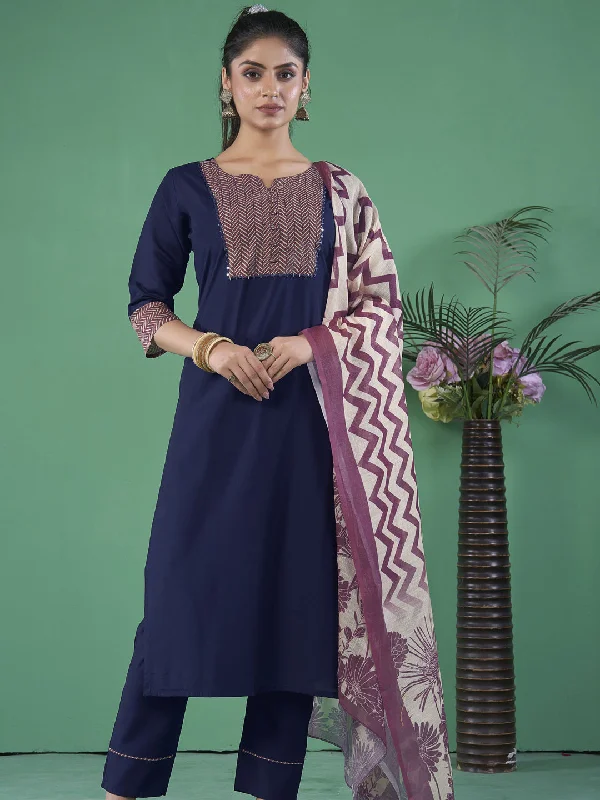 Blue Designer Readymade Pant Suit With Printed Embroidery Work Fashionable Jogger Pants Blue Designer Readymade Pant Suit With Printed Embroidery Work Fashionable Jogger Pants
