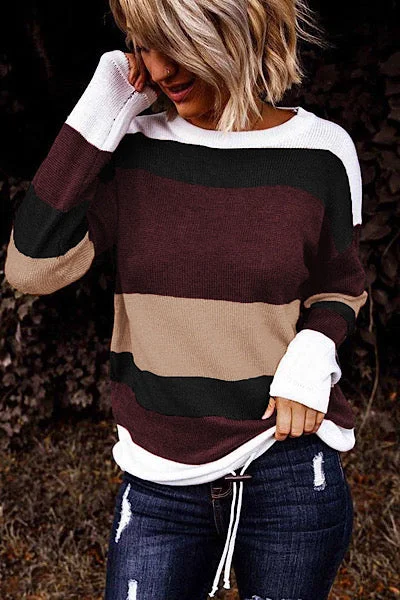 Drawstring Sweater - Burgundy Silk Blend Satin Velvet