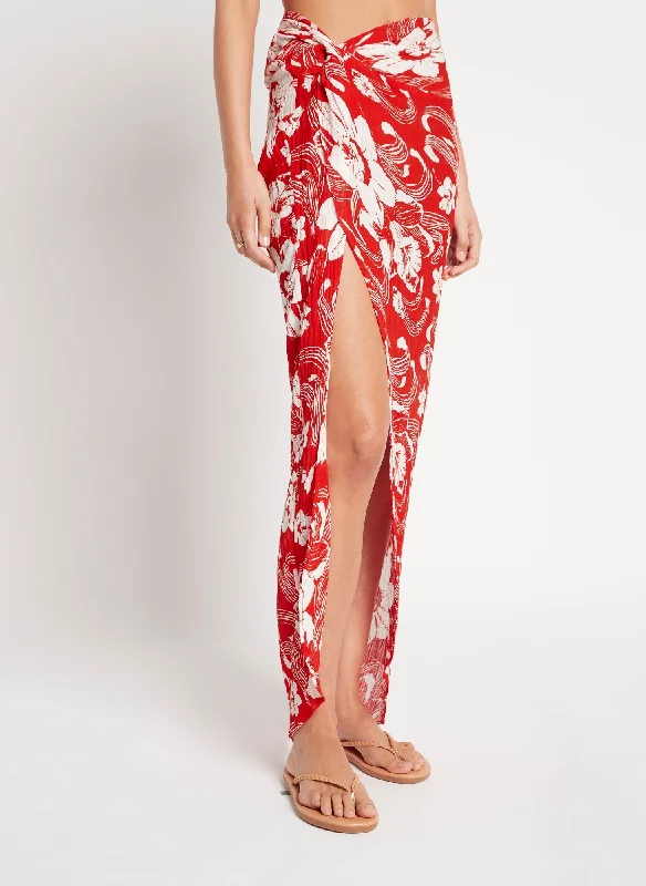 Floral Maxi Skirt satin skirt smooth