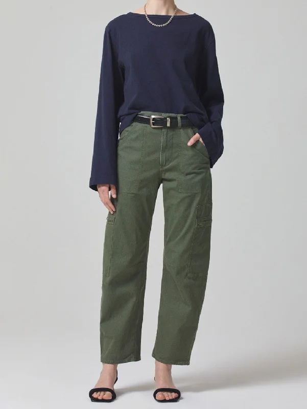 Marcelle Low Slung Easy Cargo Pant - Surplus Fashionable Tapered Leg Pants