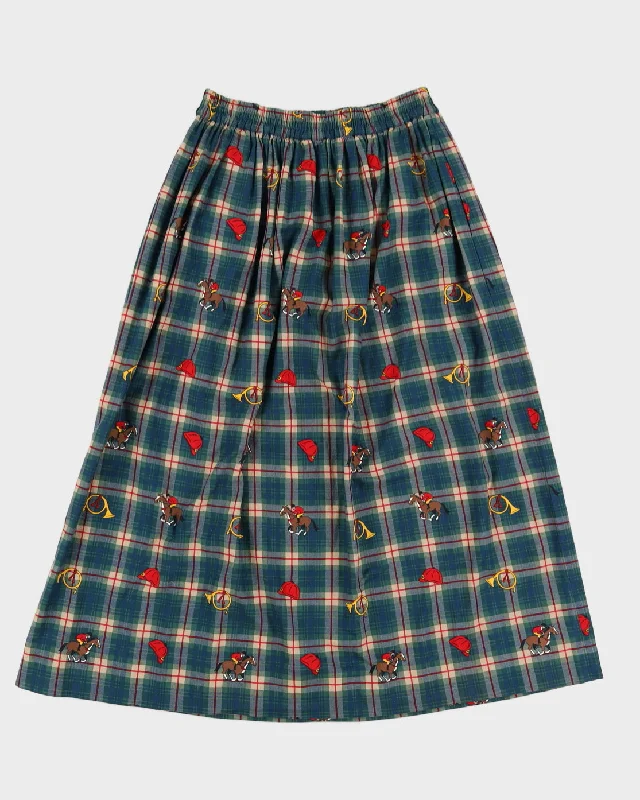 Vintage 90s Charter Club Plaid Skirt - M seamless skirt comfort