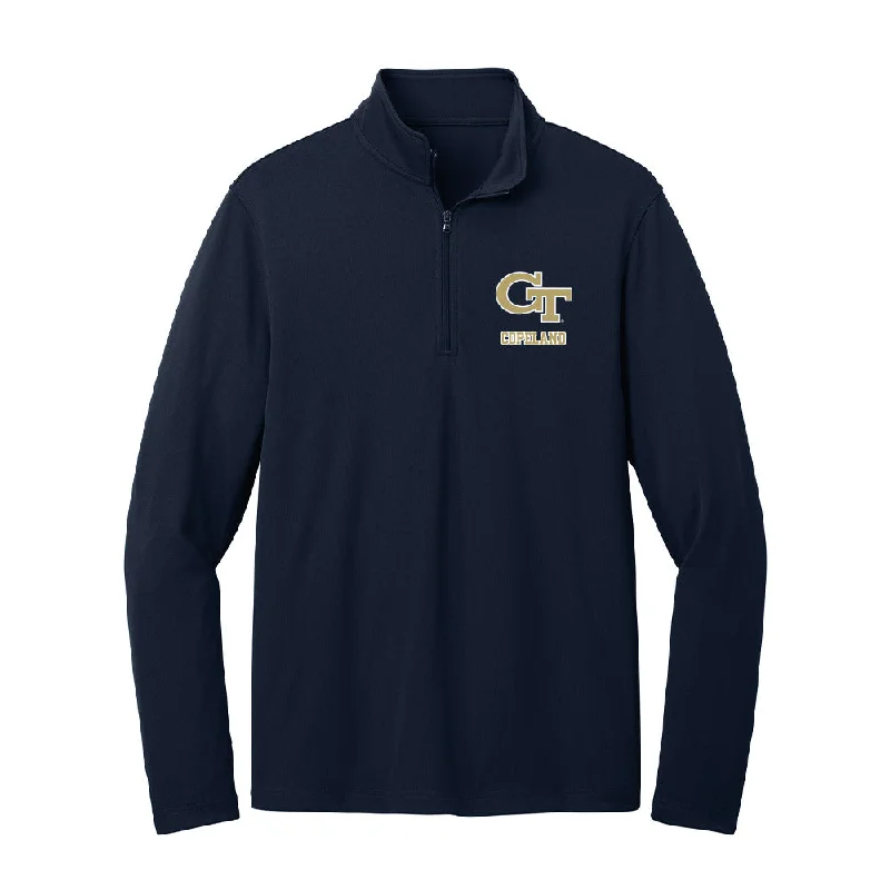 Georgia Tech - NCAA Women's Cross Country : Sarah Copeland - Lightweight Quarter Zip Jacket Insulated Jacket Fitted Jacket Loose Jacket Georgia Tech - NCAA Women's Cross Country : Sarah Copeland - Lightweight Quarter Zip Jacket Insulated Jacket Fitted Jacket Loose Jacket