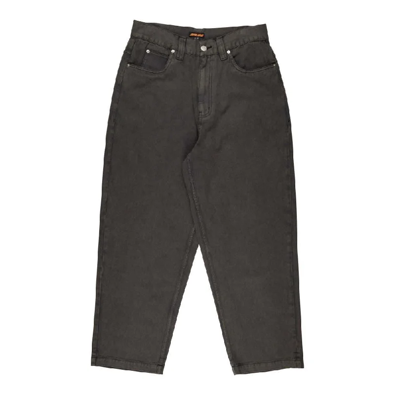 Santa Cruz Pant Big Pants - Washed Black Comfy Cargo Trousers