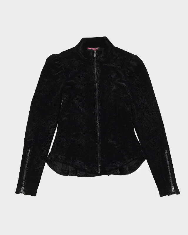 Betsey Johnson Black Velvet Jacket - S Striped Jacket Polka Dot Jacket Floral Jacket Betsey Johnson Black Velvet Jacket - S Striped Jacket Polka Dot Jacket Floral Jacket