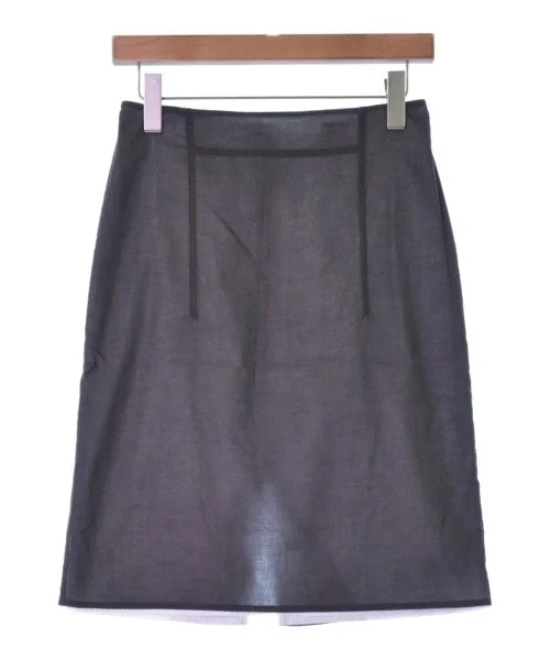 HERMES Knee length skirts velvet skirt plush