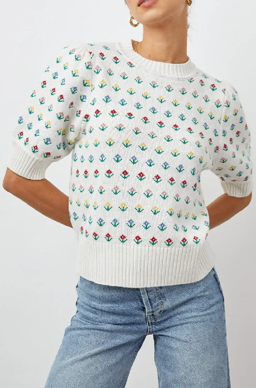 MARIE SWEATER - ALPINE FLORAL Fleece Sweater Nylon Polyester