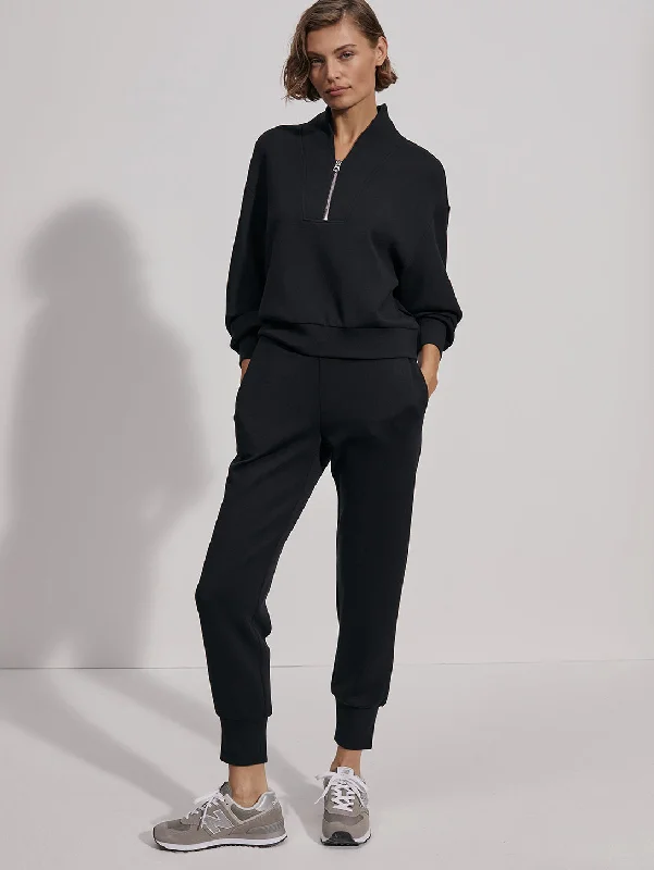 The Slim Cuff Pant 25" - Black Classic Stretch Pants