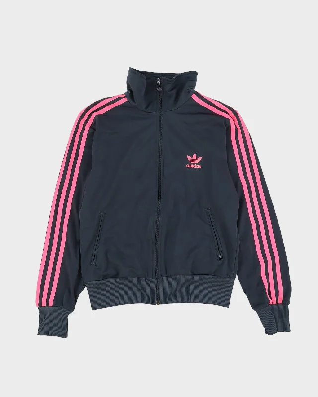 Adidas Grey Track Jacket With Pink Stripes - M Appliqued Jacket Beaded Jacket Sequined Jacket Adidas Grey Track Jacket With Pink Stripes - M Appliqued Jacket Beaded Jacket Sequined Jacket