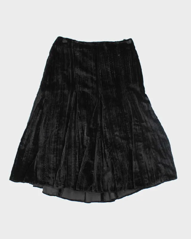 Vintage 90s Steilmann Velvet Skirt - S leather skirt sleek