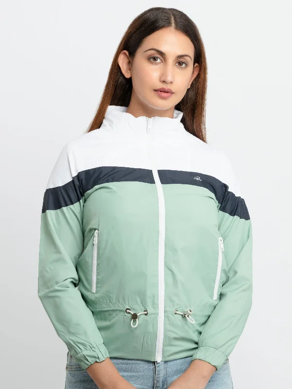 Womens Quilted  High Neck Jacket Jersey Jacket Tulle Jacket Batik Jacket