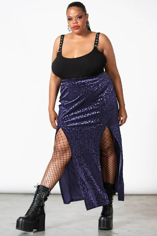 Nine Lives Skirt [PLUM] [PLUS] low waist skirt