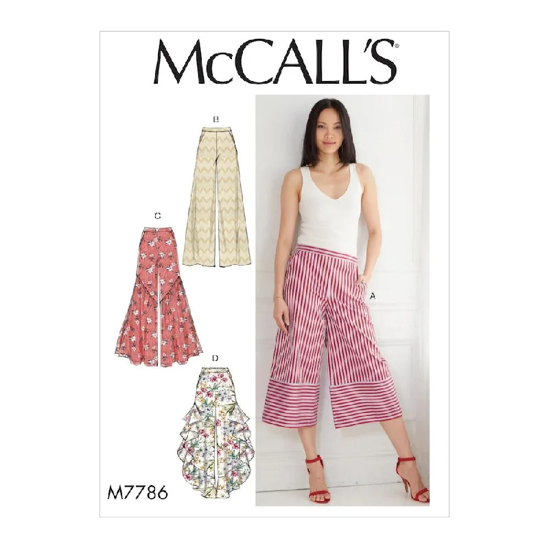 McCall's Pattern M7786 Misses' Pants Comfy High-Waist Jeans