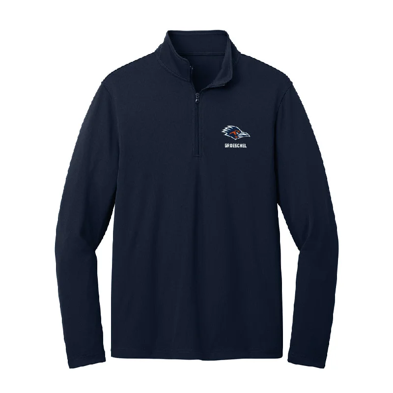 UTSA - NCAA Women's Cross Country : Megan Groeschel - Lightweight Quarter Zip Jacket Mesh Jacket Canvas Jacket Denim Jacket UTSA - NCAA Women's Cross Country : Megan Groeschel - Lightweight Quarter Zip Jacket Mesh Jacket Canvas Jacket Denim Jacket