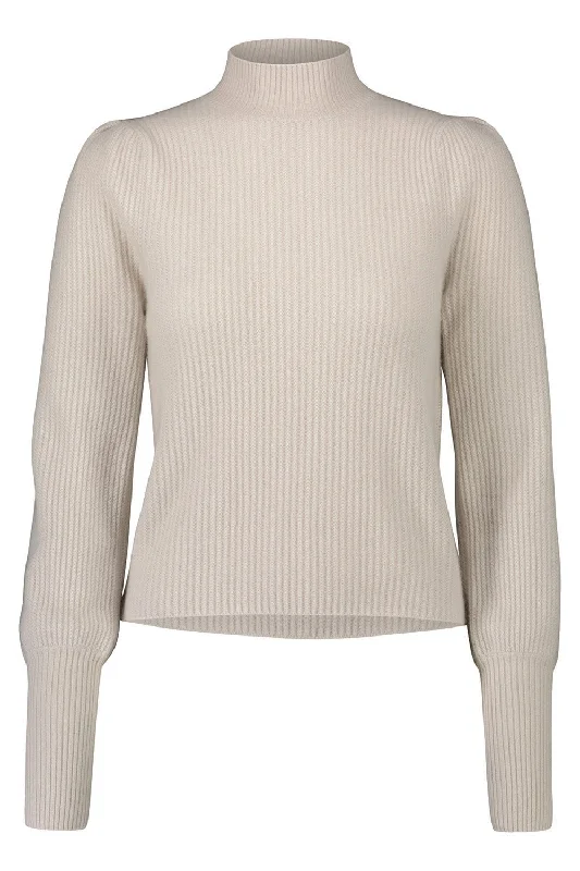 Mockneck Sweater Ribbed Striped Patterned