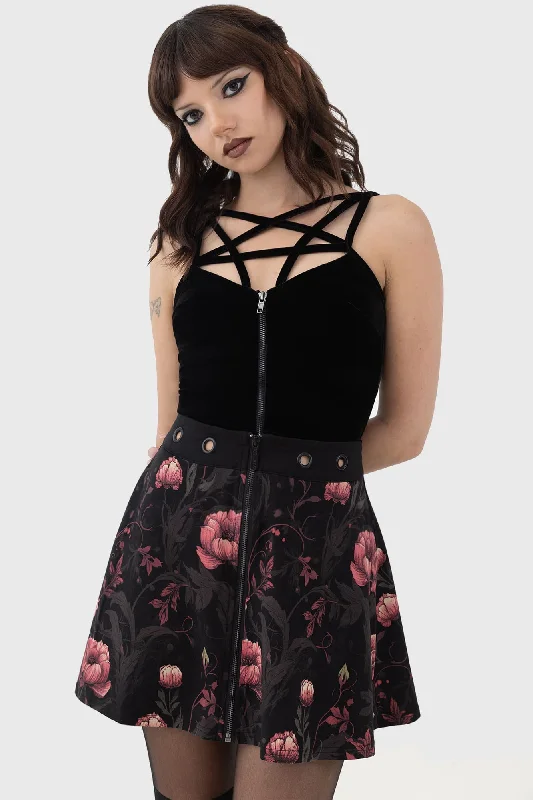 Cottage Chorus Skirt silk skirt sleek