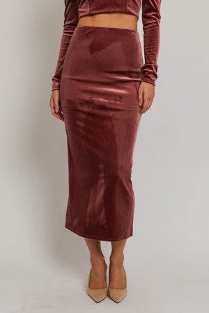 Making Magic Velvet Midi Skirt - Final Sale lace skirt romantic